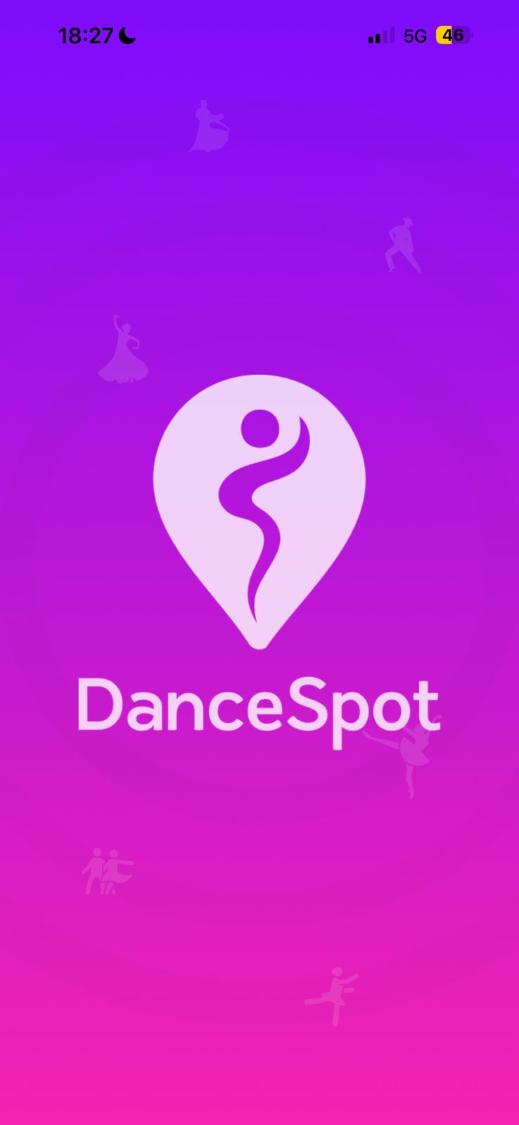 DanceSpot mobile app mockup